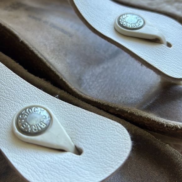 Birkenstock Gizeh Birko-Flor T Strap Slide Sandal White size EU 39 8-8.5 US - Picture 2 of 7
